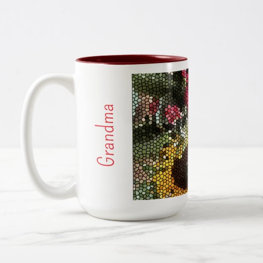 Tasse 2 Couleurs Personalized Sunflower Mosaic Cup (Gauche)