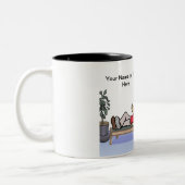 Tasse 2 Couleurs Personalized Therapist, Counselor - Female Cartoon (Gauche)
