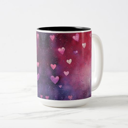 Tasse 2 Couleurs Personalized Valentine Coffee Mug (Devant droit)