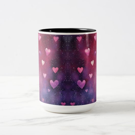 Tasse 2 Couleurs Personalized Valentine Coffee Mug (Centre)