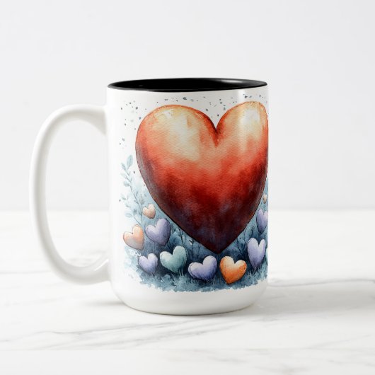 Tasse 2 Couleurs Personalized Valentine Coffee Mug (Gauche)