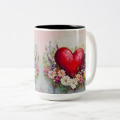 Tasse 2 Couleurs Personalized Valentine Coffee Mug (Devant droit)