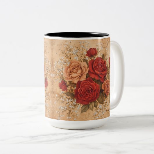 Tasse 2 Couleurs Personalized Valentine Coffee Mug (Devant droit)
