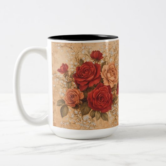 Tasse 2 Couleurs Personalized Valentine Coffee Mug (Gauche)