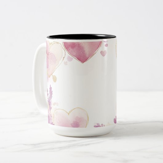 Tasse 2 Couleurs Personalized Valentine Coffee Mug (Devant gauche)