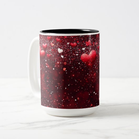 Tasse 2 Couleurs Personalized Valentine Coffee Mug (Devant gauche)