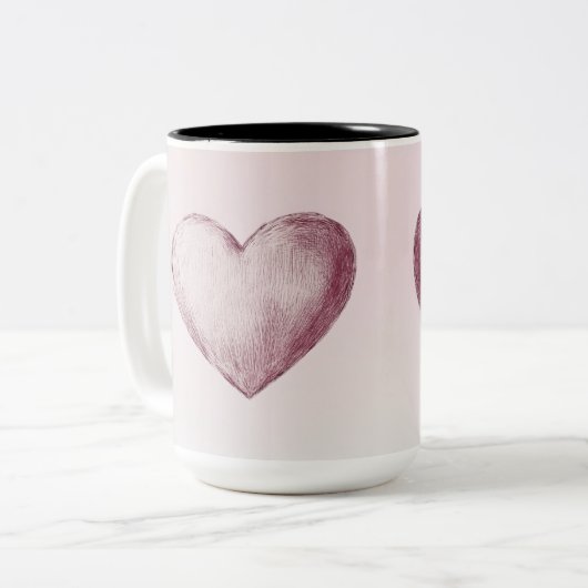 Tasse 2 Couleurs Personalized Valentine Coffee Mug (Devant gauche)