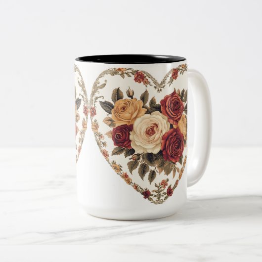 Tasse 2 Couleurs Personalized Valentine Coffee Mug (Devant droit)