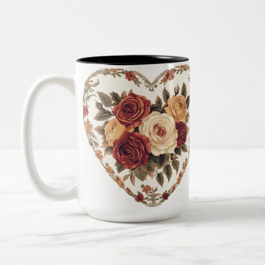 Tasse 2 Couleurs Personalized Valentine Coffee Mug (Gauche)