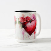 Tasse 2 Couleurs Personalized Valentine Coffee Mug (Devant droit)