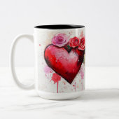 Tasse 2 Couleurs Personalized Valentine Coffee Mug (Gauche)