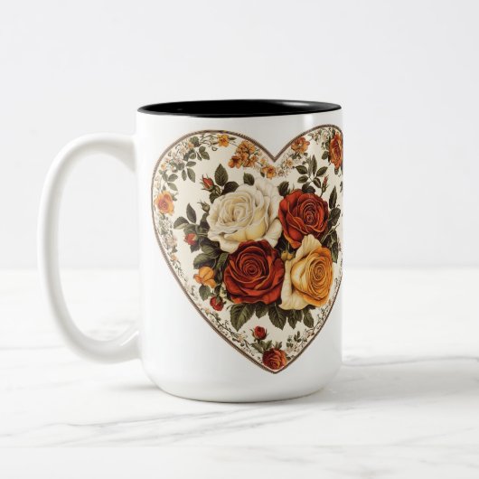 Tasse 2 Couleurs Personalized Valentine Coffee Mug (Gauche)