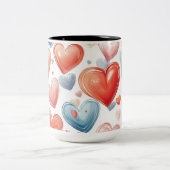 Tasse 2 Couleurs Personalized Valentine Coffee Mug (Centre)
