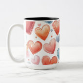 Tasse 2 Couleurs Personalized Valentine Coffee Mug (Gauche)