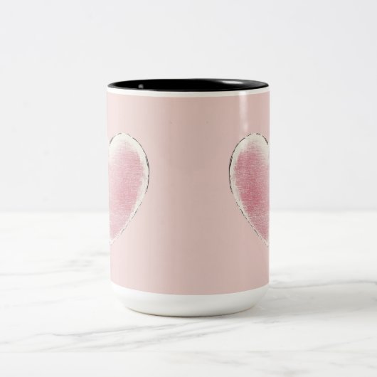 Tasse 2 Couleurs Personalized Valentine Coffee Mug (Centre)