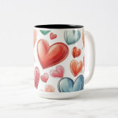 Tasse 2 Couleurs Personalized Valentine Coffee Mug (Devant droit)