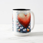 Tasse 2 Couleurs Personalized Valentine Coffee Mug (Devant droit)
