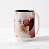 Tasse 2 Couleurs Personalized Valentine Coffee Mug (Devant droit)