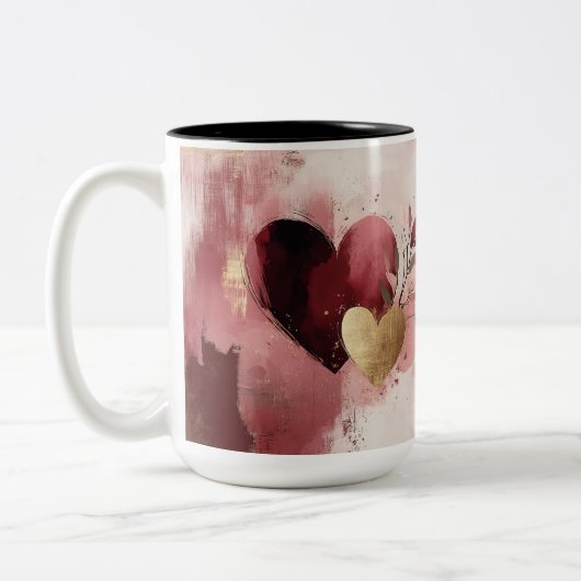 Tasse 2 Couleurs Personalized Valentine Coffee Mug (Gauche)