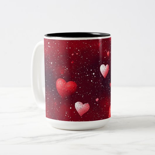Tasse 2 Couleurs Personalized Valentine Coffee Mug (Devant gauche)