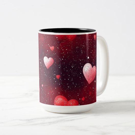 Tasse 2 Couleurs Personalized Valentine Coffee Mug (Devant droit)