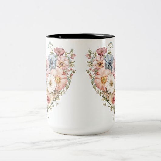 Tasse 2 Couleurs Personalized Valentine Coffee Mug (Centre)