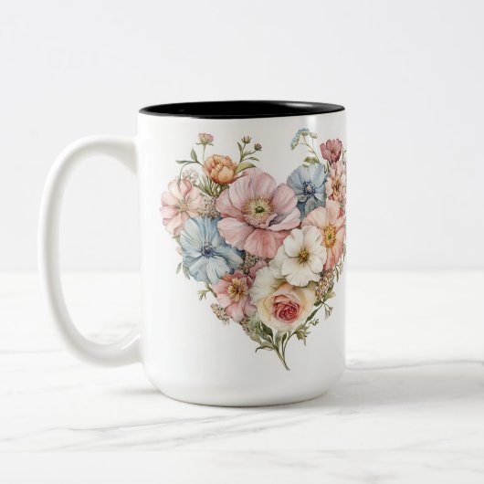 Tasse 2 Couleurs Personalized Valentine Coffee Mug (Gauche)