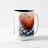 Tasse 2 Couleurs Personalized Valentine Coffee Mug (Devant droit)