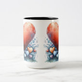 Tasse 2 Couleurs Personalized Valentine Coffee Mug (Centre)