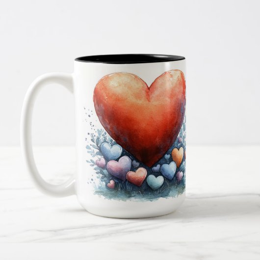 Tasse 2 Couleurs Personalized Valentine Coffee Mug (Gauche)