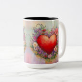 Tasse 2 Couleurs Personalized Valentine Coffee Mug (Devant droit)