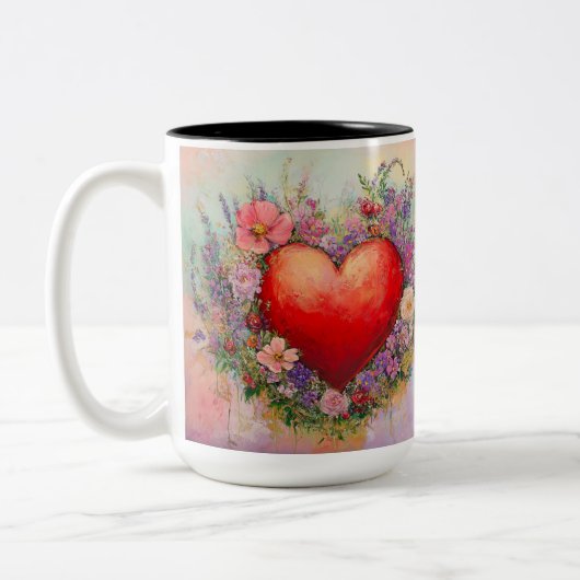 Tasse 2 Couleurs Personalized Valentine Coffee Mug (Gauche)