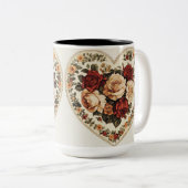 Tasse 2 Couleurs Personalized Valentine Coffee Mug (Devant droit)