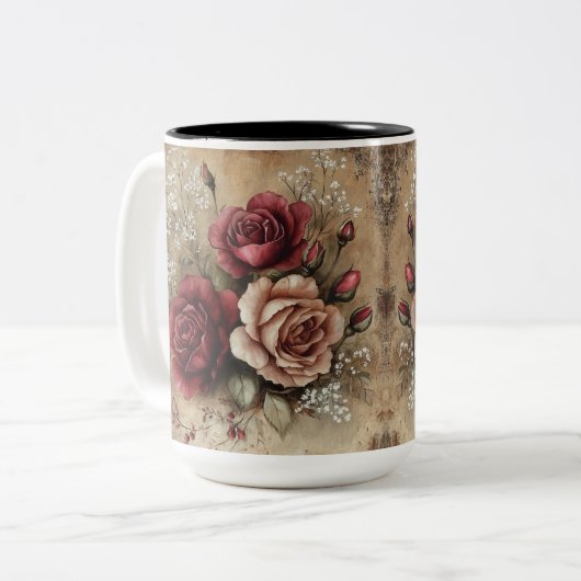 Tasse 2 Couleurs Personalized Valentine Coffee Mug (Devant gauche)