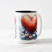 Tasse 2 Couleurs Personalized Valentine Coffee Mug (Devant droit)