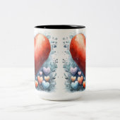 Tasse 2 Couleurs Personalized Valentine Coffee Mug (Centre)