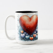 Tasse 2 Couleurs Personalized Valentine Coffee Mug (Gauche)
