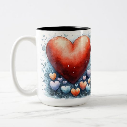 Tasse 2 Couleurs Personalized Valentine Coffee Mug (Gauche)