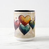 Tasse 2 Couleurs Personalized Valentine Coffee Mug, Custom Valentin (Centre)
