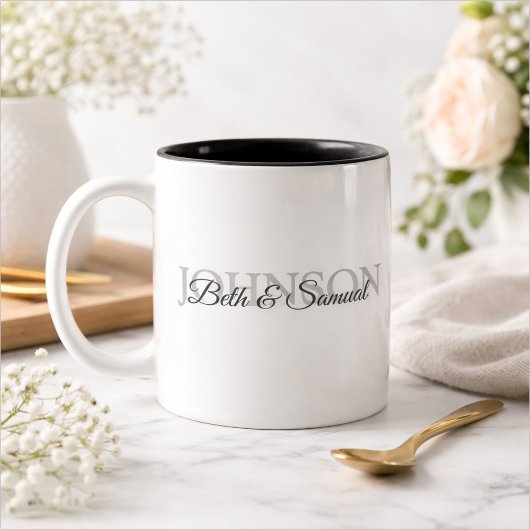 Tasse 2 Couleurs Personalized Wedding Gift for Couple