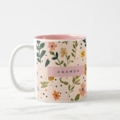 Tasse 2 Couleurs Personalized Whimsical Wildflower Meadow (Gauche)