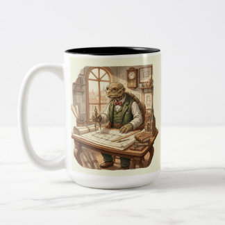 Tasse 2 Couleurs Personalized Wise Turtle Architect Vintage Waterco