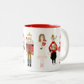 Tasse 2 Couleurs Personnages de ballet Nutcracker Noël (Devant droit)