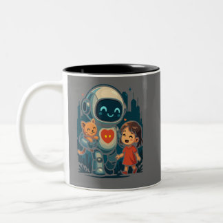 Tasse 2 Couleurs Personnages d'IA et de Robot – Collection de Desig