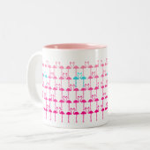 Tasse 2 Couleurs Personnalisable : Flamant rose (Devant gauche)