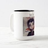 Tasse 2 Couleurs Personnalisable Halloween Coffee Cup. (Devant gauche)
