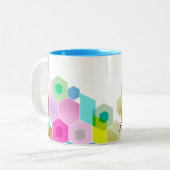 Tasse 2 Couleurs Personnalisable : Hexagonal (Devant gauche)
