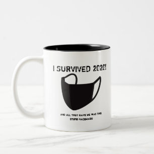 Tasse 2 Couleurs Personnalisable "I SURVIVED 2020!"mug