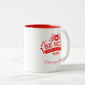 Tasse 2 Couleurs Personnalisable Saint Valentin Je t'aime (Devant droit)