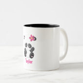 Tasse 2 Couleurs Personnalisation de Cute Panda Lover (Devant droit)